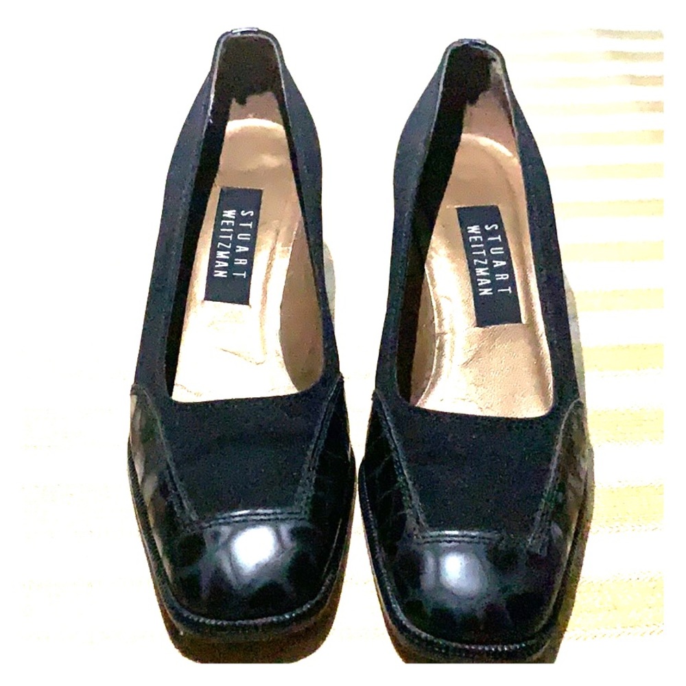 Black Embossed Stewart Weitzman